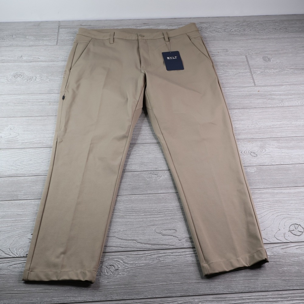 NWT BYLT Premium Basics Everyday Pant 2.0 Slim Men's 38 Taupe
